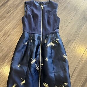 NWT Ted Baker Hartty Jacquard Dragonfly Dress- Size 1